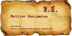 Meltzer Benjamina névjegykártya